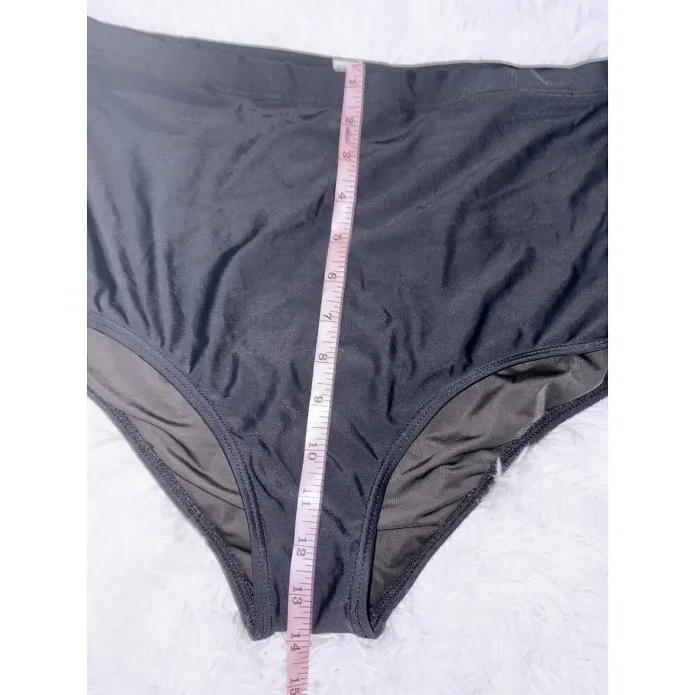 Women’s L Classic Blk High Waist Tankini/bikini Bottoms. Grt Pair
